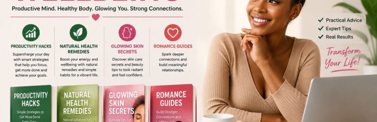 Productivity Ebook For building up young adults,  using natural fruits for inside and outside glow up and romance spark up with partner.